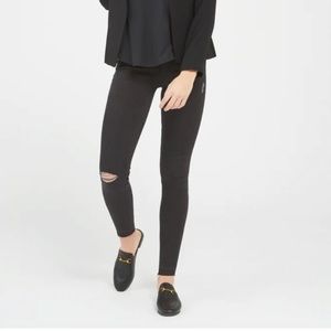 SPANX Vintage Black Distressed Ankle Skinny Jeans Women's Plus Size 3X